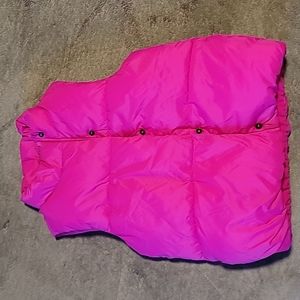 Old Navy Fusha Pink Puffer Vest
